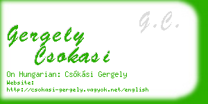gergely csokasi business card
